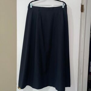 Orvis Vintage‎ Maxi Skirt Size 16 36" Long  Black  Career Wear Elegant